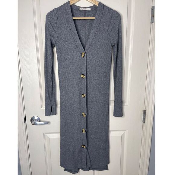 We The Free {Free People} Perfect Match Longline Duster Cardigan (Gray) - XS - Picture 5 of 11